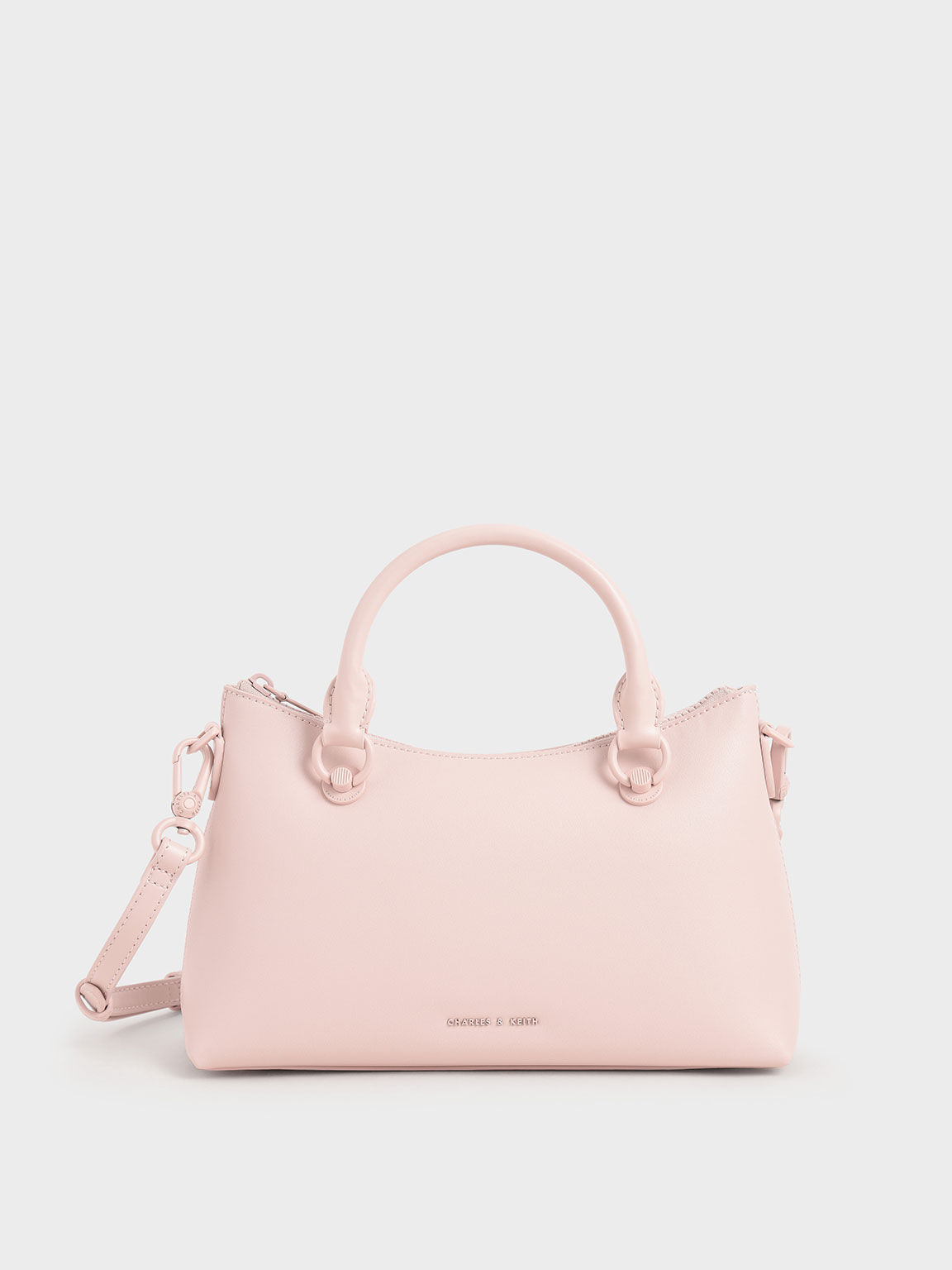 Light Pink Double Handle Shoulder Bag ...